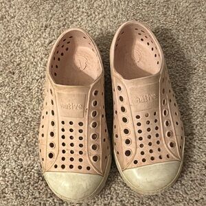 Native Light Pink Perforated Slip-Ons
